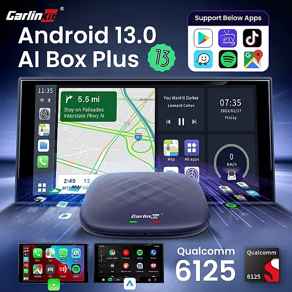 كارلينكيت CarPlay AI Box بنظام Android 13 - تحويل سهل وفعال لشاشة سيارتك