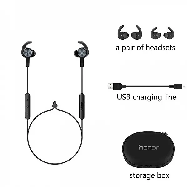 سماعة Honor XSport AM61 اللاسلكية بالبلوتوث مع ميكروفون وتصميم داخل الأذن