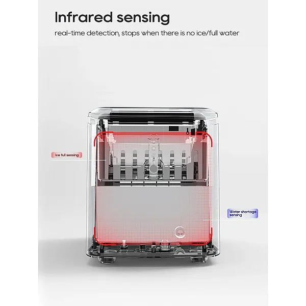 HiBREW Ice Maker Machine Automatic Home Ice Maker Self-Cleaning for Kitchen Office Bar Party 60Hz & 50Hz
