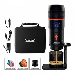 HiBREW Portable Coffee Machine for Car & Home,DC12V Expresso Coffee Maker Fit Nexpresso Dolce Pod Capsule Coffee Powder H4