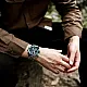 NAVIFORCE Men's Casual Watch with Leather Strap, Digital Numbers with Gregorian Calendar, Genuine 