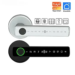 RAYKUBE M5 Digital Door Lock with Tuya BLE Fingerprint and Unlock via Password/Key/IC Card/Tuya App