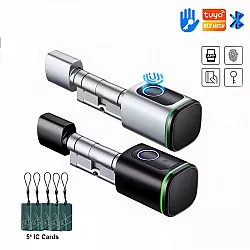 RAYKUBE S1 Tuya BLE TT Lock Smart Electronic Door Lock with Fingerprint and DIY Cylinder Core