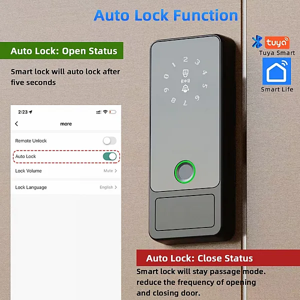RAYKUBE G18 Smart Door Lock - Fingerprint & App Control