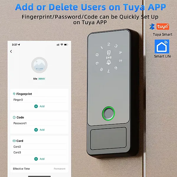 RAYKUBE G18 Smart Door Lock - Fingerprint & App Control