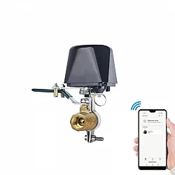 جهاز ذكي للتحكم بولف الماء او الغاز عن بعد عن طريق التطبيق الذكي ( Tuya App ) او بالصوت عبر أليكسا أو مساعد جوجل