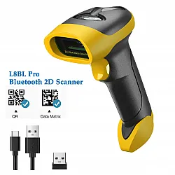 جهاز ماسح الباركود NETUM NT-L8BL Pro اللاسلكي بتقنية البلوتوث والاتصال الثلاثي، لقراءة الباركود ثنائي الأبعاد والرموز الشريطية بدقة عالية