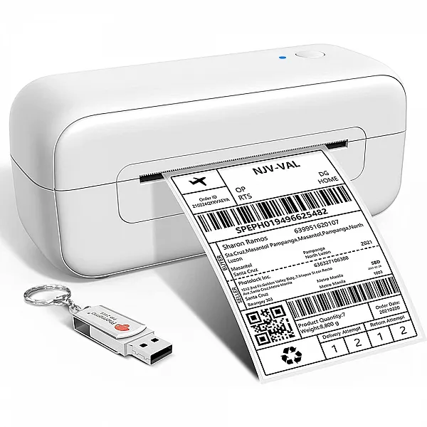 High-Speed 4-Inch Thermal Label Printer for Shipping Labels and Barcodes, Speed of 150mm/s, from Phomemo