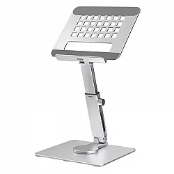 Aluminum Tablet Stand 360°Rotating Folding Adjustable Desk Holder Mount Riser for 4-14 Inc Tablets