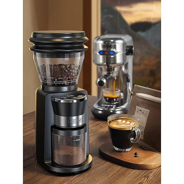 HiBREW Automatic Burr Mill Electric Coffee Grinder with 34 Gears for Espresso American Coffee Pour Over Visual Bean Storage G3