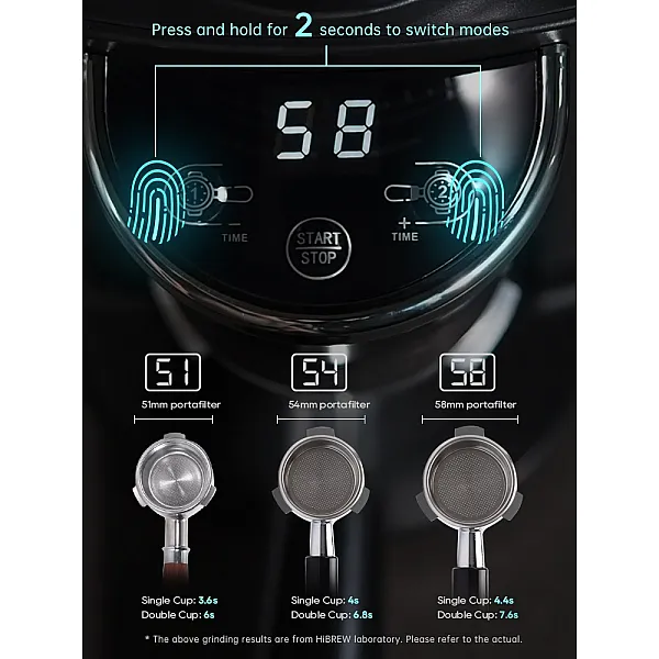 HiBREW Automatic Burr Mill Electric Coffee Grinder with 34 Gears for Espresso American Coffee Pour Over Visual Bean Storage G3