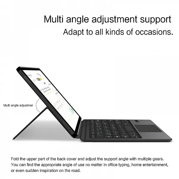 Case Cover For Samsung Galaxy Tab S9 FE+ 12.4" 2023 S9 FE Plus Tablet Wireless Keyboard TouchPad Protective Cases Stand Shell