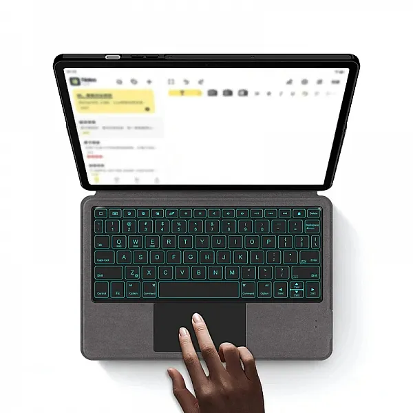 كيبورد تابلت سامسونج جالكسي تاب اس S9/ Samsung Galaxy Tab S9, مقاس "10.9 انش, مع غلاف حامي حروف عربي/انجليزي لموديلات: 2023 SM-X510 X516 X516B