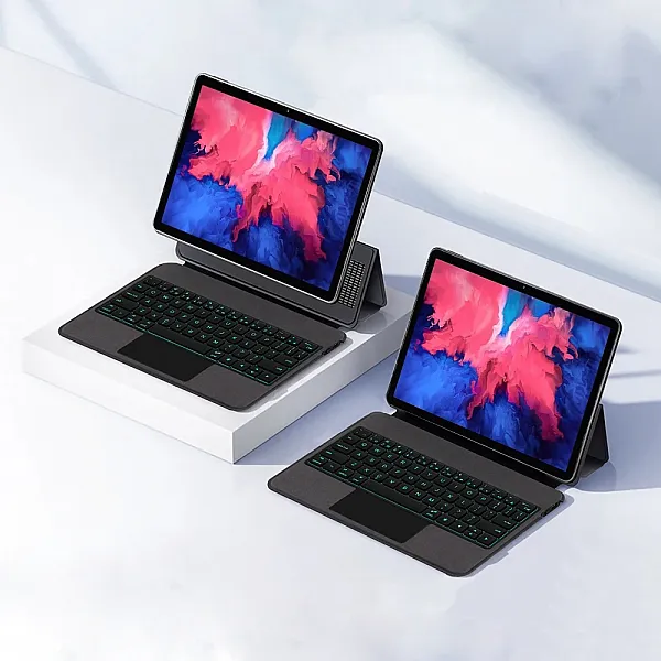 كيبورد تابلت لـ Lenovo Tab P11 Plus TB-J606F و Xiaoxin Pad Pro، و Tab M11, اتصال لاسلكي حروف عربي / انجليزي