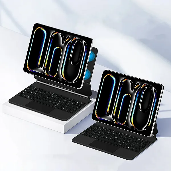 Magnetic Magic Keyboard Case For 2024 New iPad Pro 11 inch M4 Smart Cover Touch TrackPad Backlight Keyboard  (Arabic English Layout )