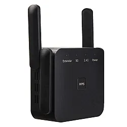 Fenvi 5GHz AC1200 WiFi Repeater - 1200Mbps Router Black WiFi Extender Amplifier 2.4G/5GHz Wi-Fi Signal Booster Long Range Network