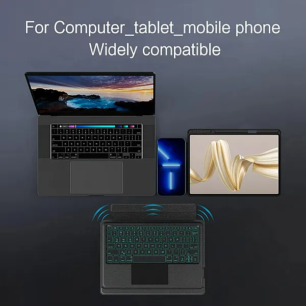 كيبورد تابلت لأجهزة هواوي MatePad Pro 12.2 بوصة 2024 (MRO-W00/MRO-W10), لا سلكي, يتصل عبر البلوتوث