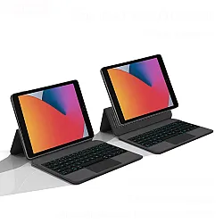 كيبورد عالمي ذكي مع لوحة لمس لأجهزة iPad 9th/8th/7th Gen 10.2 و Air 3/4/5 و iPad Pro 10.5/9.7 مع حامل مدمج