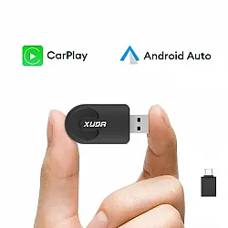 محول لاسلكي CarPlay و Android Auto لاسلكي توصيل وتشغيل اتصال سريع WiFi بواسطة USB, متوافق مع اغلب السيارات