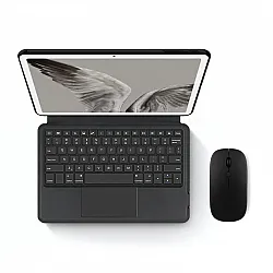 كيبورد مع غلاف حامي لجهاز تابلت Google Pixel Tablet 2023 بحجم 11 بوصة، غلاف مع لوحة مفاتيح بلوتوث، حامل واقي مع لوحة لمس حروف عربي/انجليزي