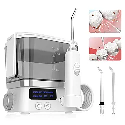 Portable Dental Water Jet: Rechargeable USB Oral Irrigator with 10-Level Water Flosser, 600ML Tank for Household Teeth Cleaning