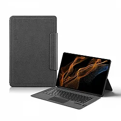 كيبورد مع غلاف حامل لسامسونج جالكسي تاب اس 8 بحجم 14.6" 2022 للموديلات: SM-X900S X90 لوحة مفاتيح عربي و انجليزي