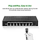 8-Port 1000Mbps Gigabit Network Switch, high performance, compatible with Category 5 and 6 cables
