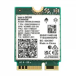 بطاقة شبكة Wi-Fi 7 M.2 BE200 من Intel تدعم 802.11be وBluetooth 5.4، مع سرعة تصل إلى 5.8 جيجابت في الثانية.