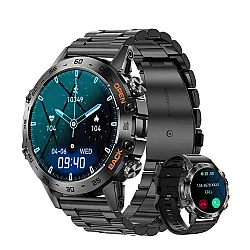 MELANDA Steel 1.39" Bluetooth Call Smartwatch Men's Sports Fitness Tracker Watches IP67 Waterproof Smartwatch for Android iOS K52