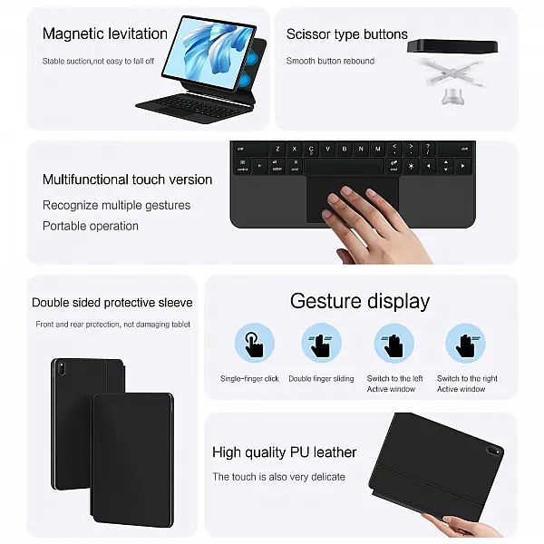 كيبورد لوحة مفاتيح ذكي لـ HUAWEI MateBook E GO 12.35" 2022 و 2023